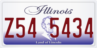 IL license plate Z545434