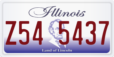 IL license plate Z545437