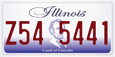 IL license plate Z545441