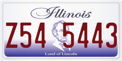 IL license plate Z545443
