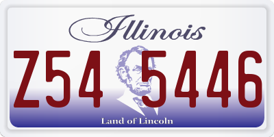 IL license plate Z545446