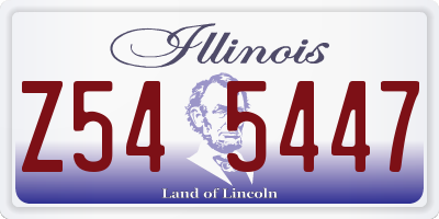 IL license plate Z545447