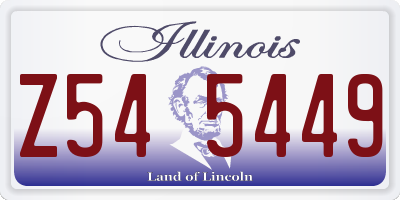 IL license plate Z545449