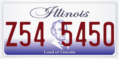 IL license plate Z545450