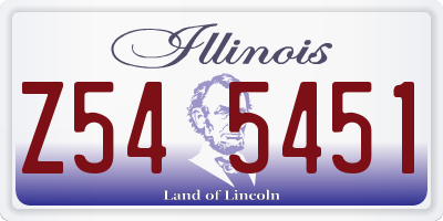 IL license plate Z545451