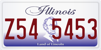 IL license plate Z545453