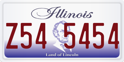 IL license plate Z545454