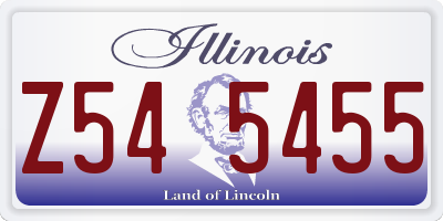 IL license plate Z545455