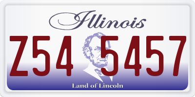 IL license plate Z545457