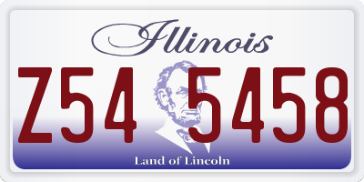 IL license plate Z545458