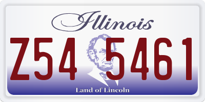 IL license plate Z545461