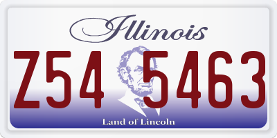 IL license plate Z545463