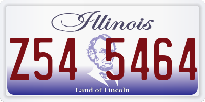 IL license plate Z545464
