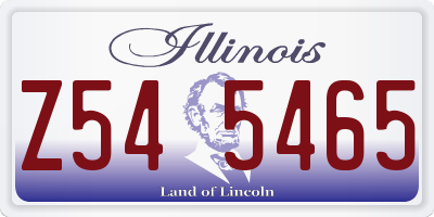IL license plate Z545465