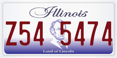 IL license plate Z545474