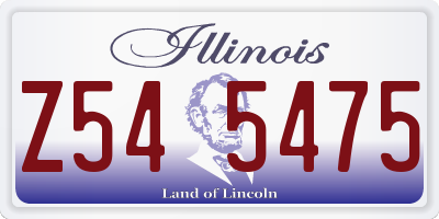 IL license plate Z545475