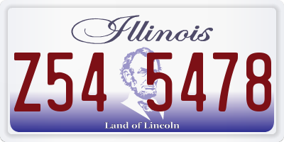 IL license plate Z545478