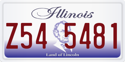 IL license plate Z545481