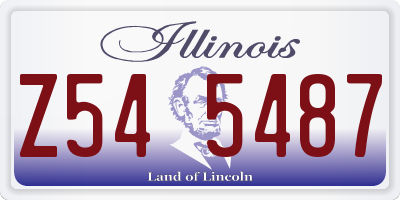 IL license plate Z545487