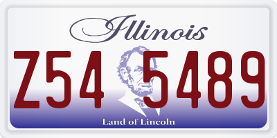 IL license plate Z545489