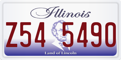 IL license plate Z545490