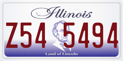 IL license plate Z545494