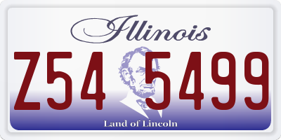 IL license plate Z545499