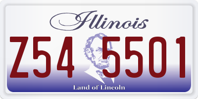 IL license plate Z545501