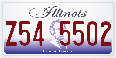 IL license plate Z545502