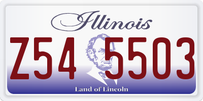 IL license plate Z545503