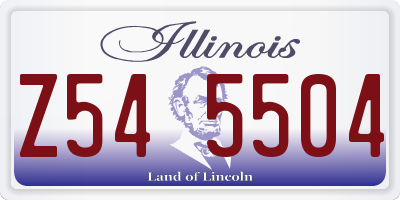 IL license plate Z545504