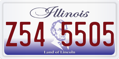 IL license plate Z545505