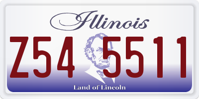 IL license plate Z545511