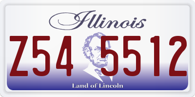 IL license plate Z545512