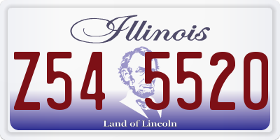 IL license plate Z545520