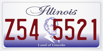 IL license plate Z545521