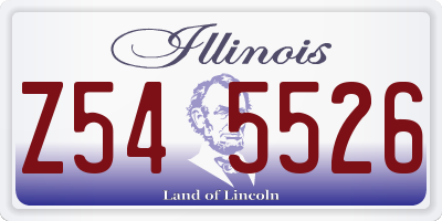 IL license plate Z545526