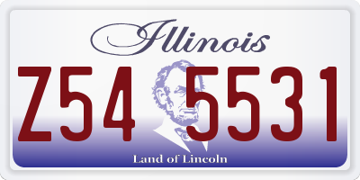 IL license plate Z545531
