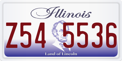 IL license plate Z545536
