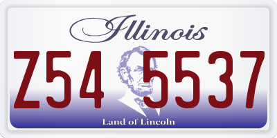 IL license plate Z545537