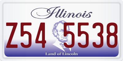 IL license plate Z545538