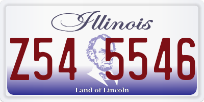 IL license plate Z545546