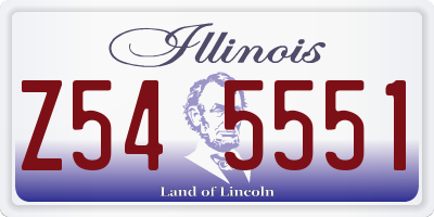 IL license plate Z545551