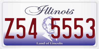 IL license plate Z545553