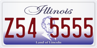 IL license plate Z545555