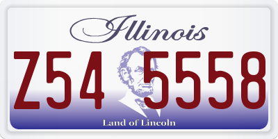 IL license plate Z545558