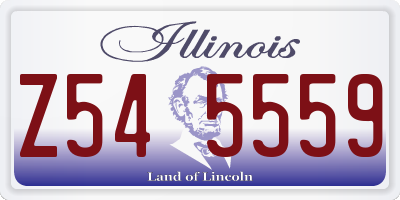 IL license plate Z545559