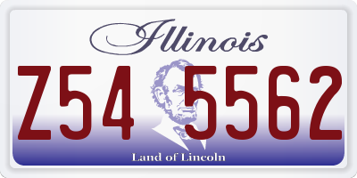 IL license plate Z545562
