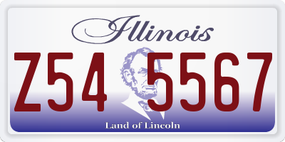 IL license plate Z545567