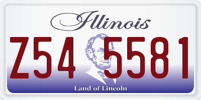 IL license plate Z545581